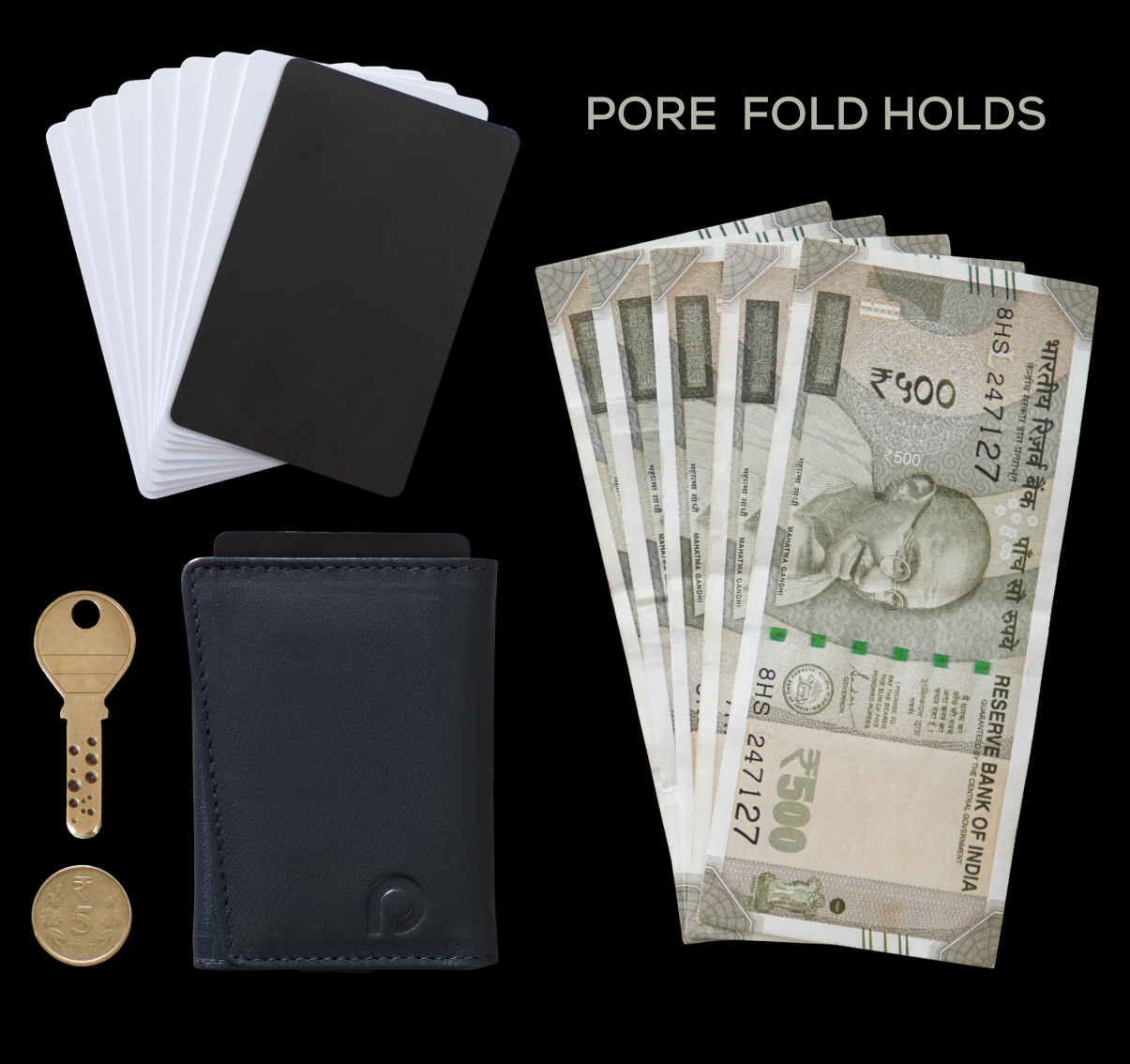 Pore-Fold-Solid Midnight Blue